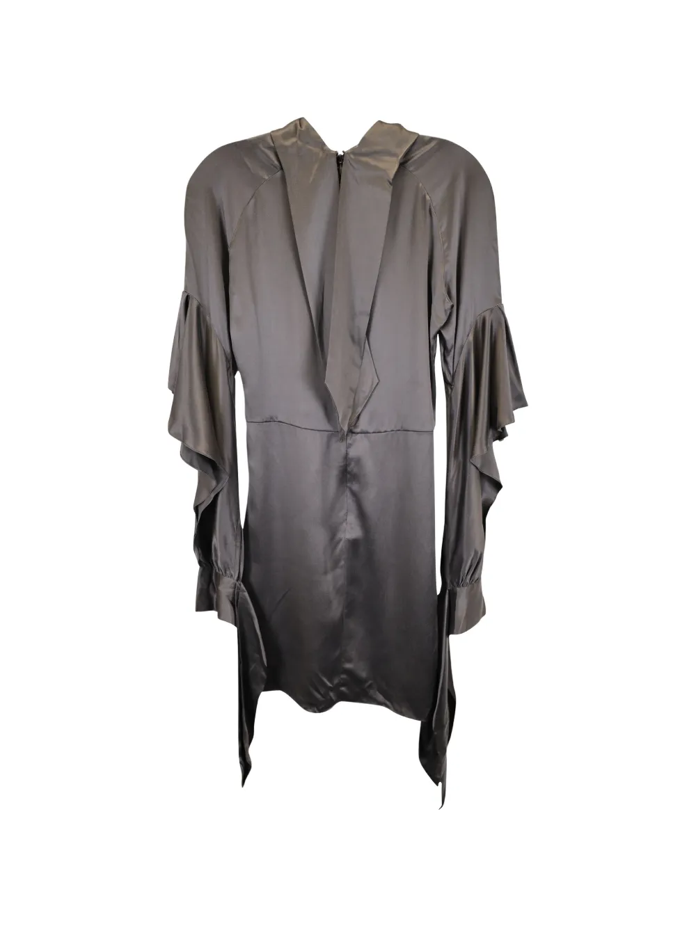 Vanessa Bruno ruffled asymmetric-sleeve mini dress - Grijs