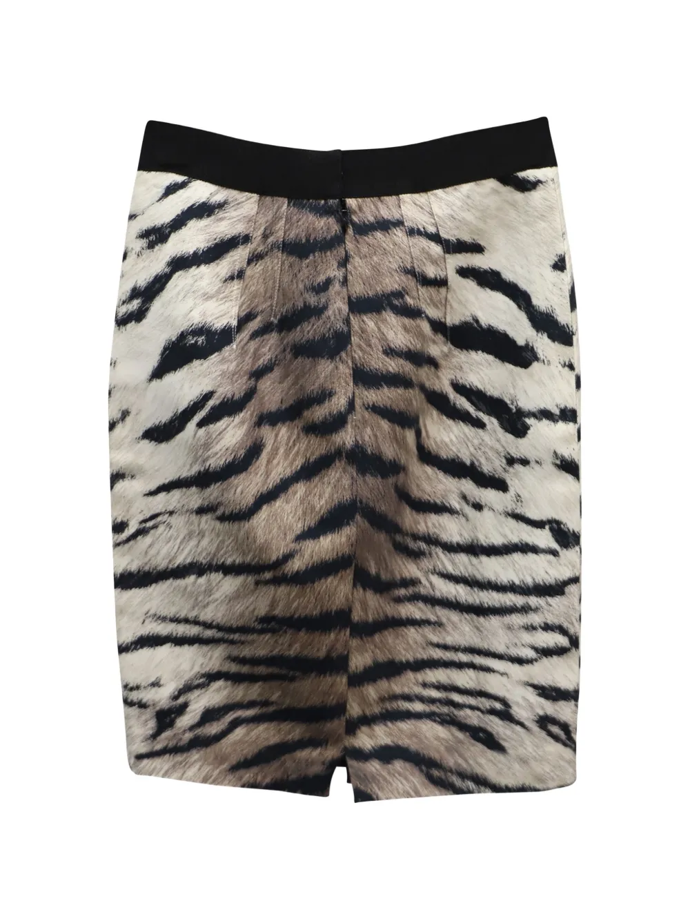 Giambattista Valli Vintage tiger-print pencil skirt - Bruin