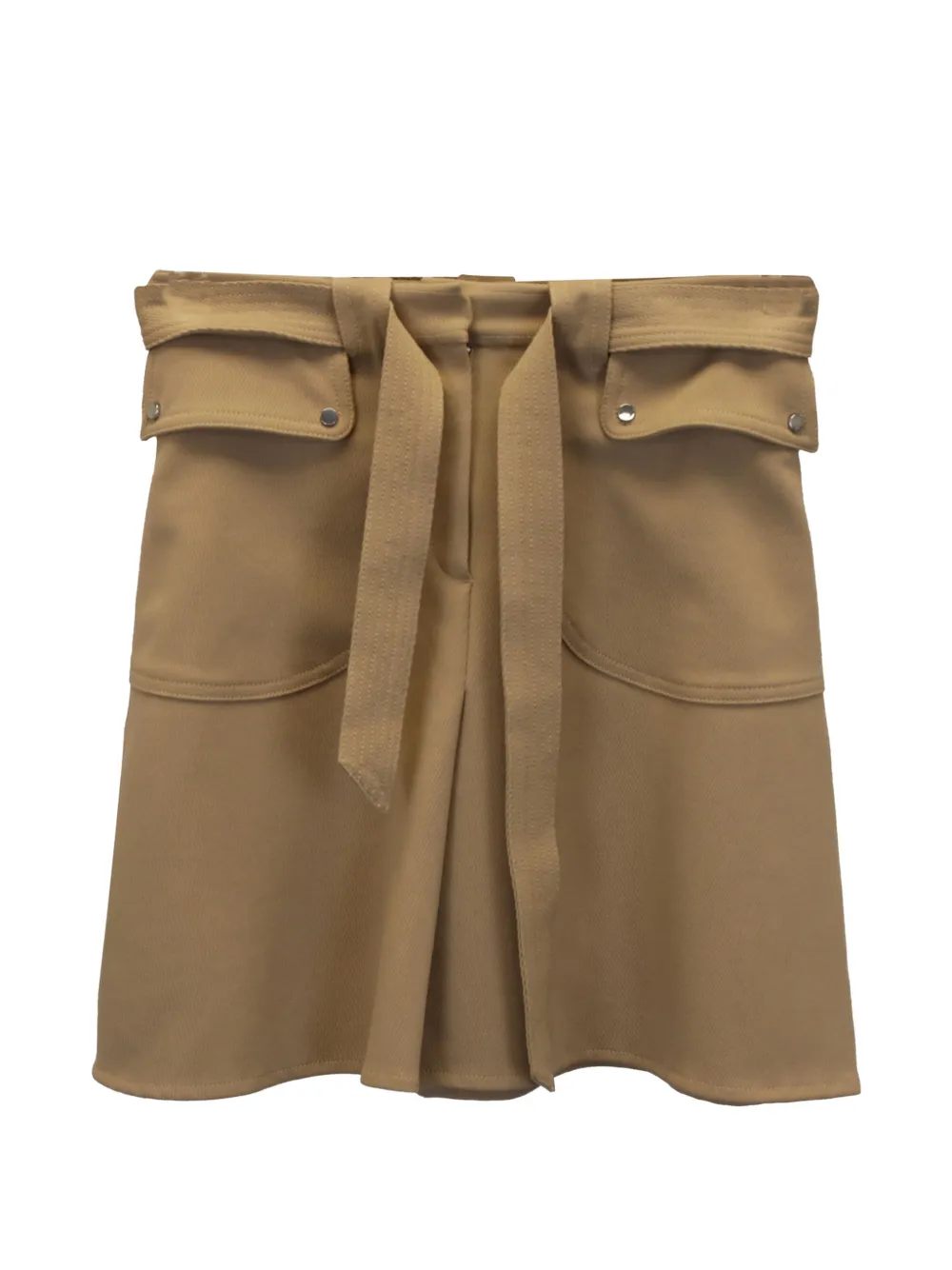 Maje belted mini skirt - Marrone