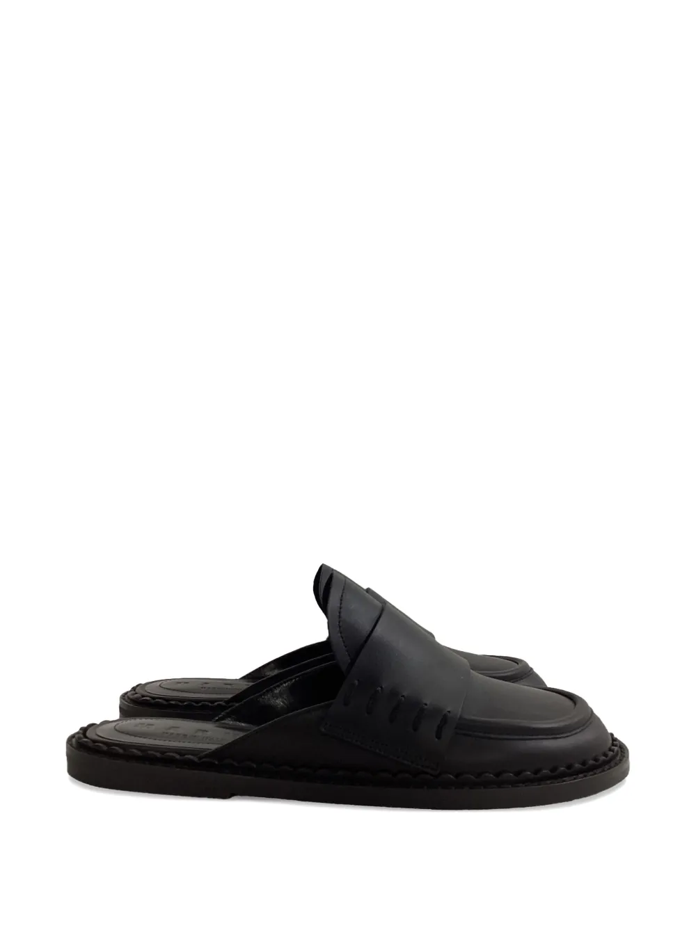 Marni Pre-Owned leather mules - Nero