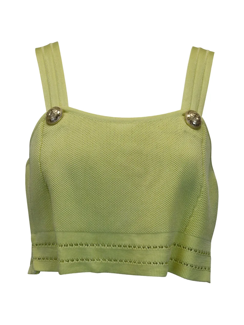 Balmain Pre-Owned sleeveless crop top - Verde