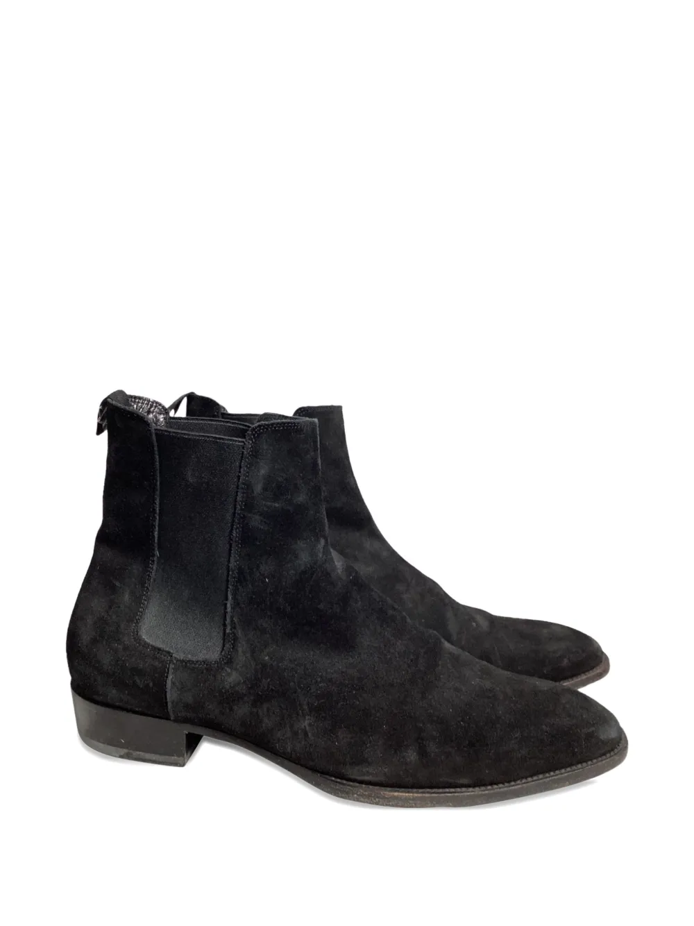 Saint Laurent Pre-Owned Wyatt suede chelsea boots - Schwarz