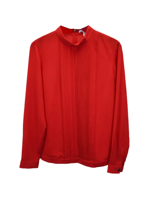 BOSS pleated mock-neck top