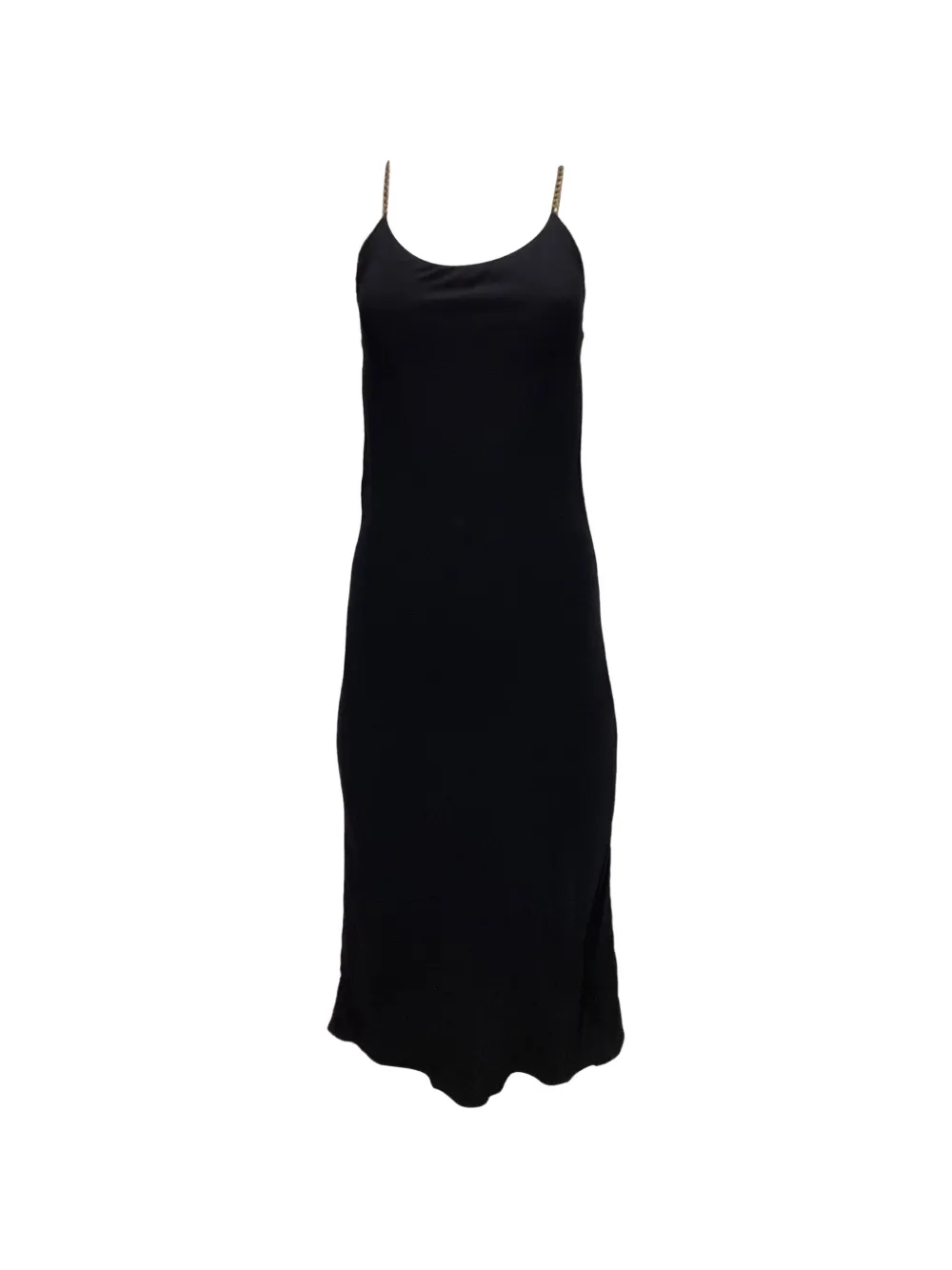 ANINE BING Chelsea chain-embellished midi dress - Nero