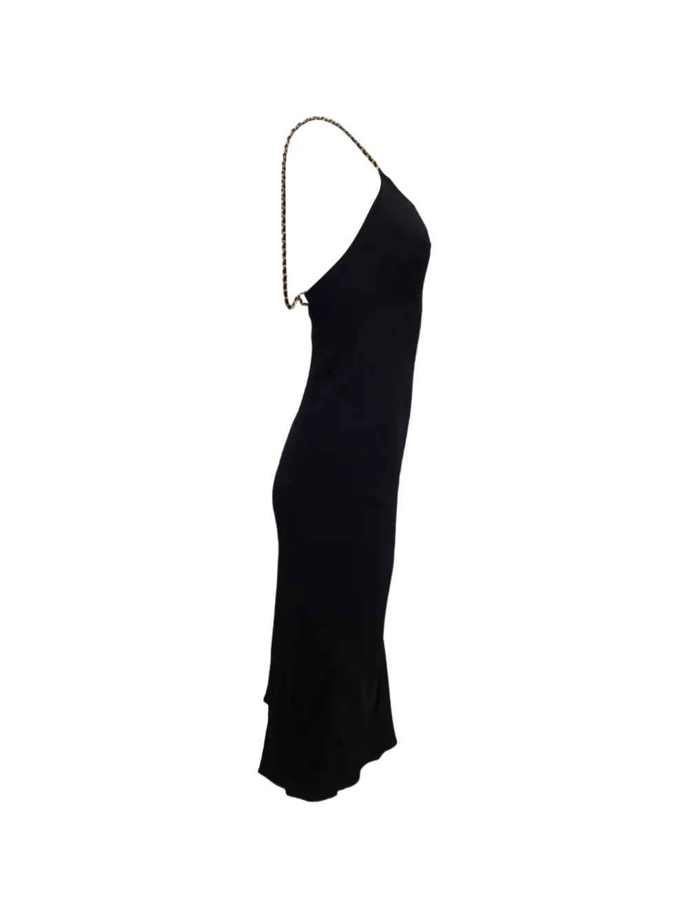 ANINE BING Chelsea chain-embellished midi dress - Zwart