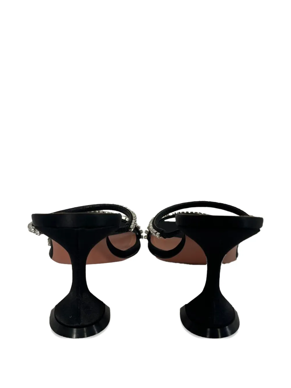 Amina Muaddi Gilda crystal-embellishment sandals - Zwart