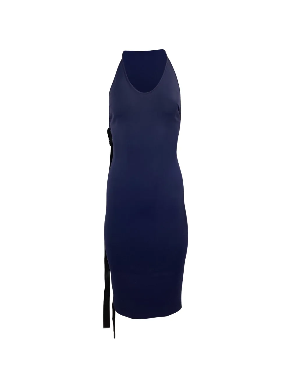 David Koma belt wrap midi dress - Blu