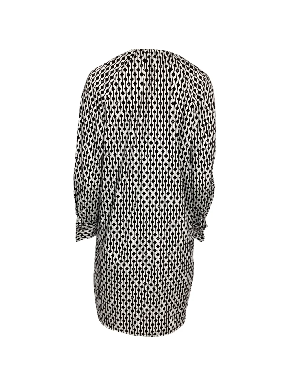Max Mara geometric-print long-sleeve tunic dress - Wit