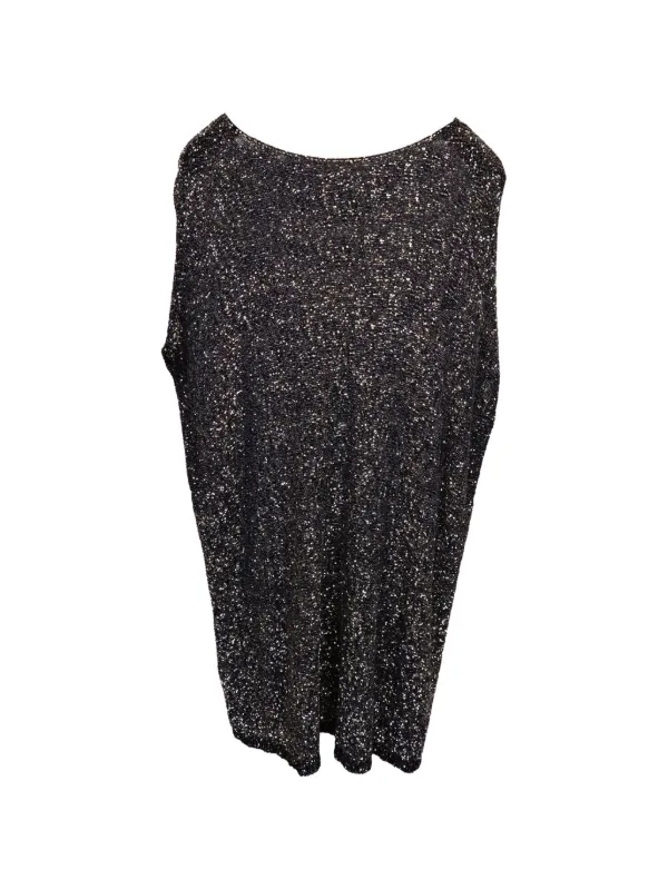 Saint Laurent Embellished Sequin Mini Dress - Black Saint Laurent Embellished Sequin Mini Dress - Black