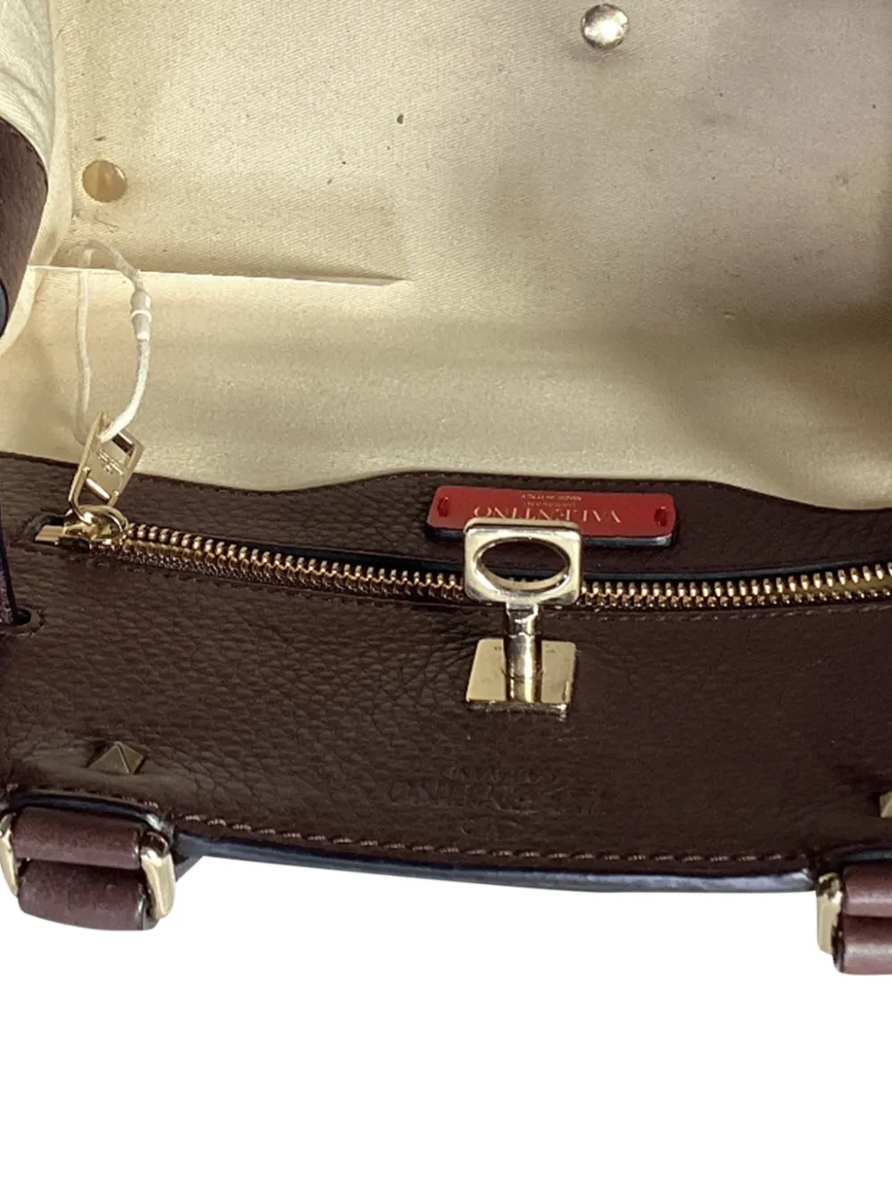 Joy Lock Trapeze Leather Tote Bag