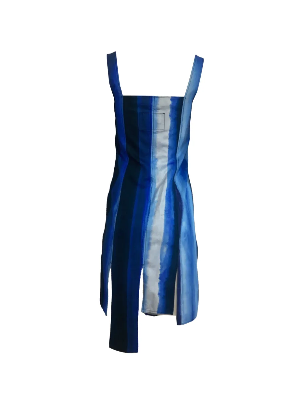 Marni Pre-Owned painted-stripe asymmetrical midi dress - Blauw