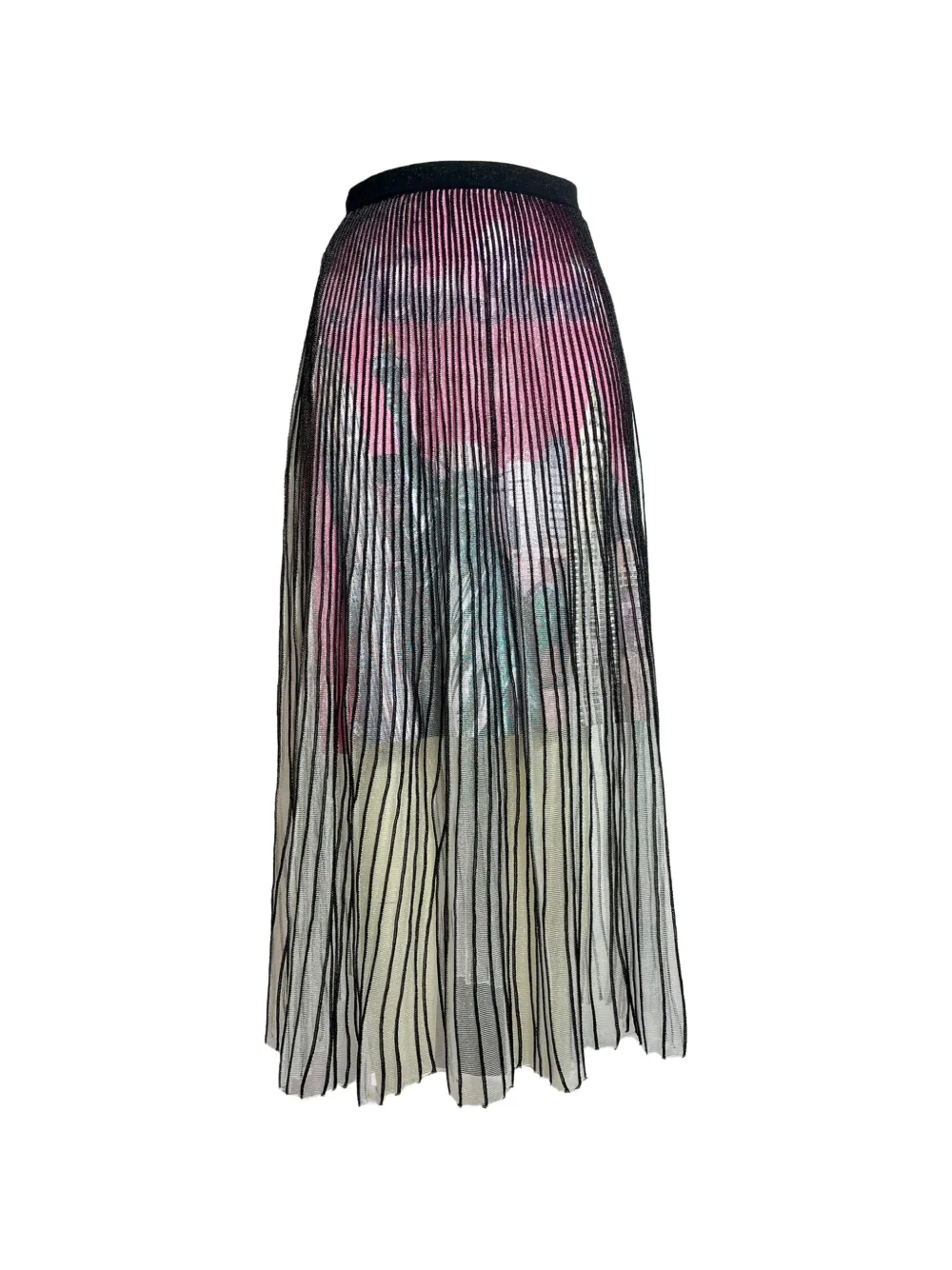 Balenciaga Pre-Owned pleated midi skirt - Nero