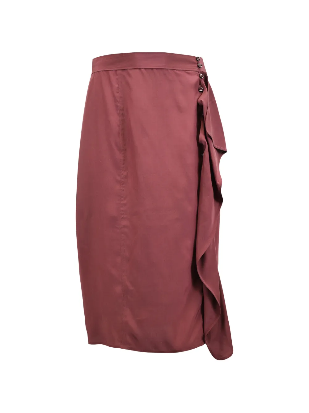 Saint Laurent Pre-Owned draped midi skirt - Rosso