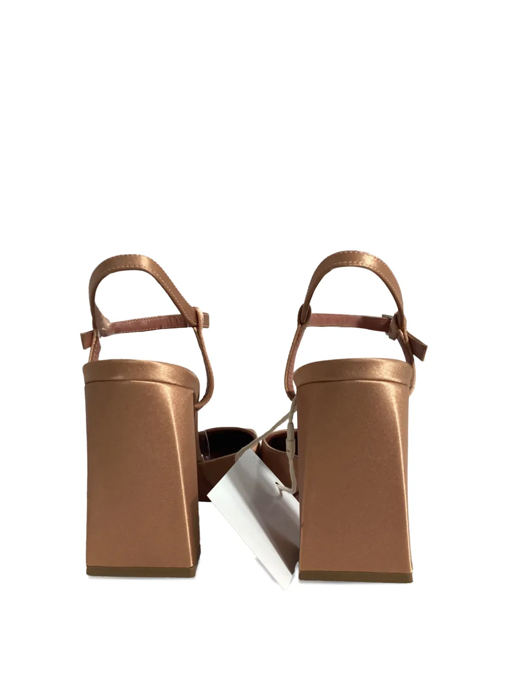 Amina Muaddi Charlotte block-heel pumps - Bruin