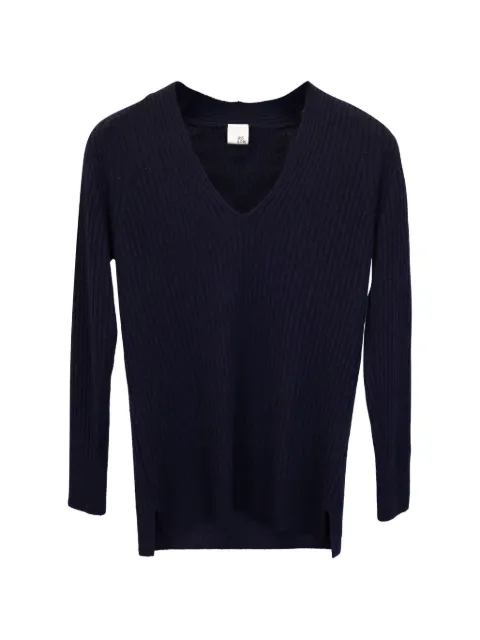 Iris & Ink V-neck ribbed sweater