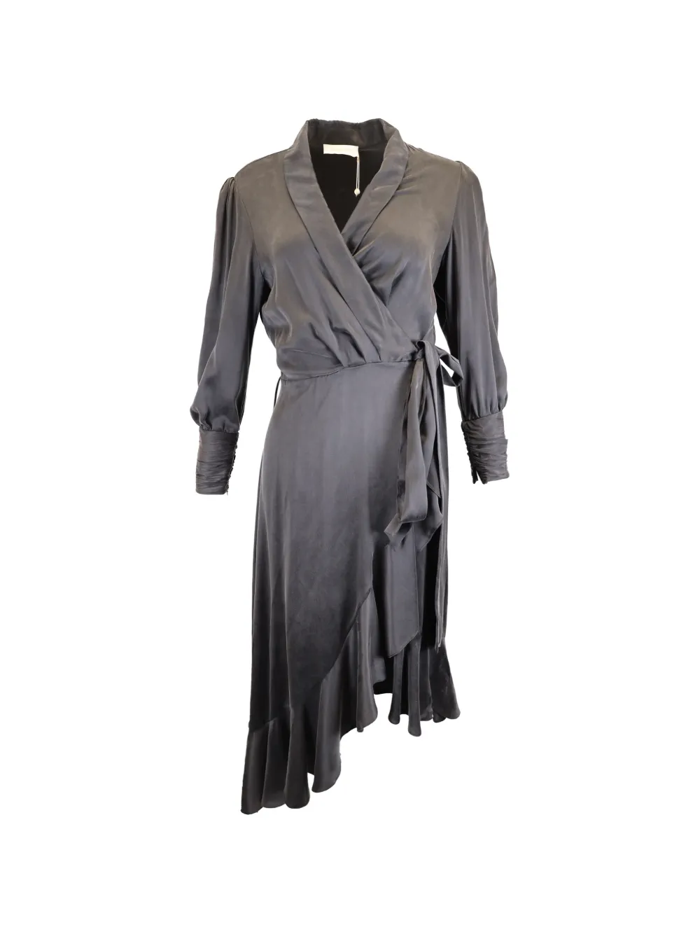 ZIMMERMANN asymmetrical-hem midi dress - Grigio