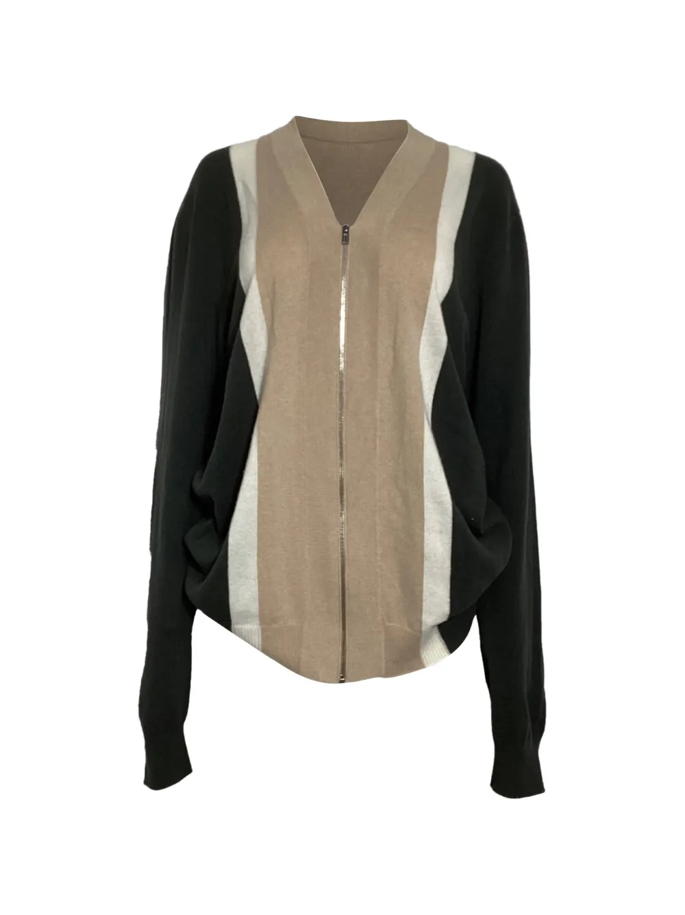 Hermès Pre-Owned zipped V-neck cardigan - Nero