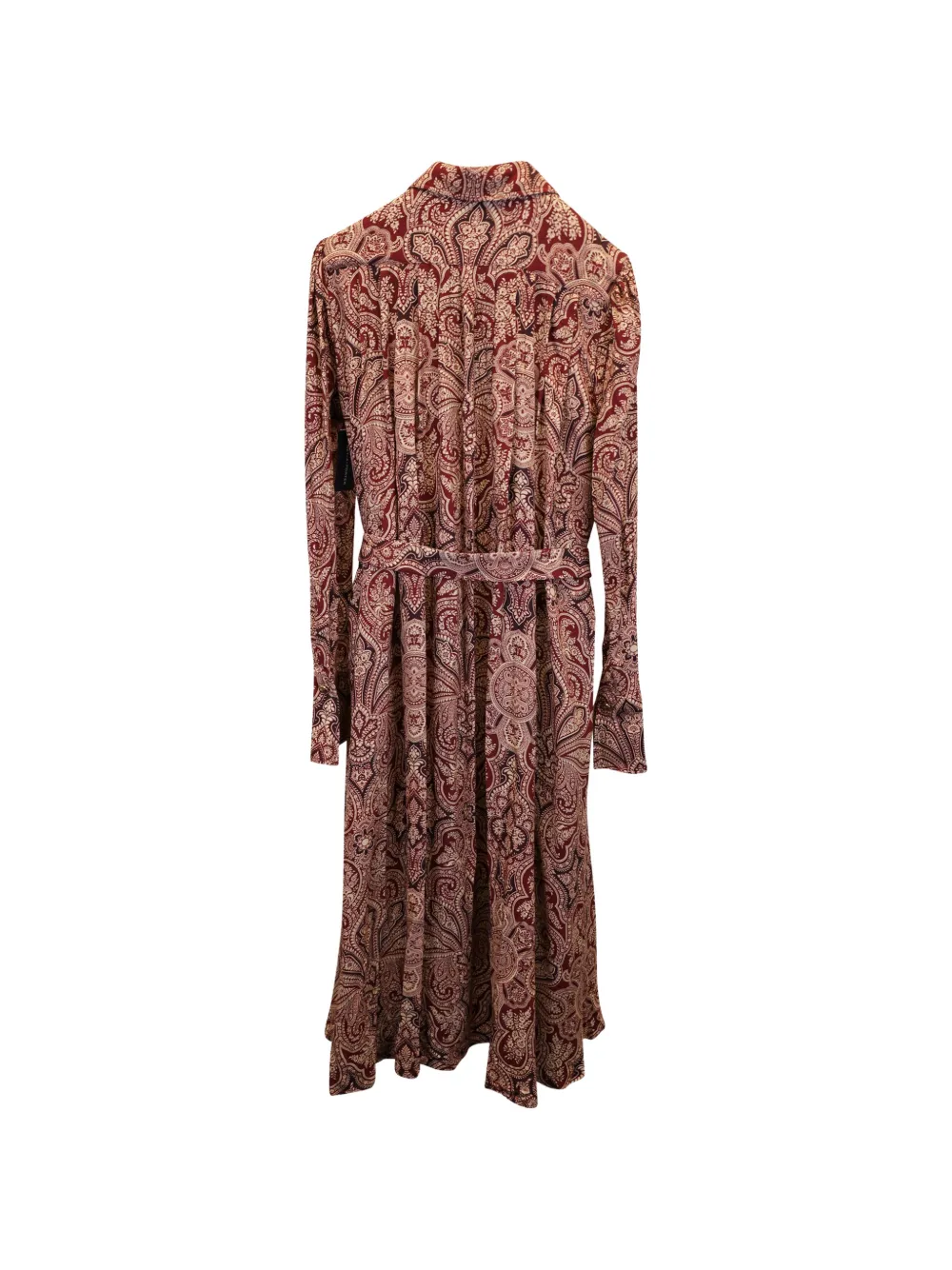 Etro Vintage paisley-pattern midi shirt dress - Rood