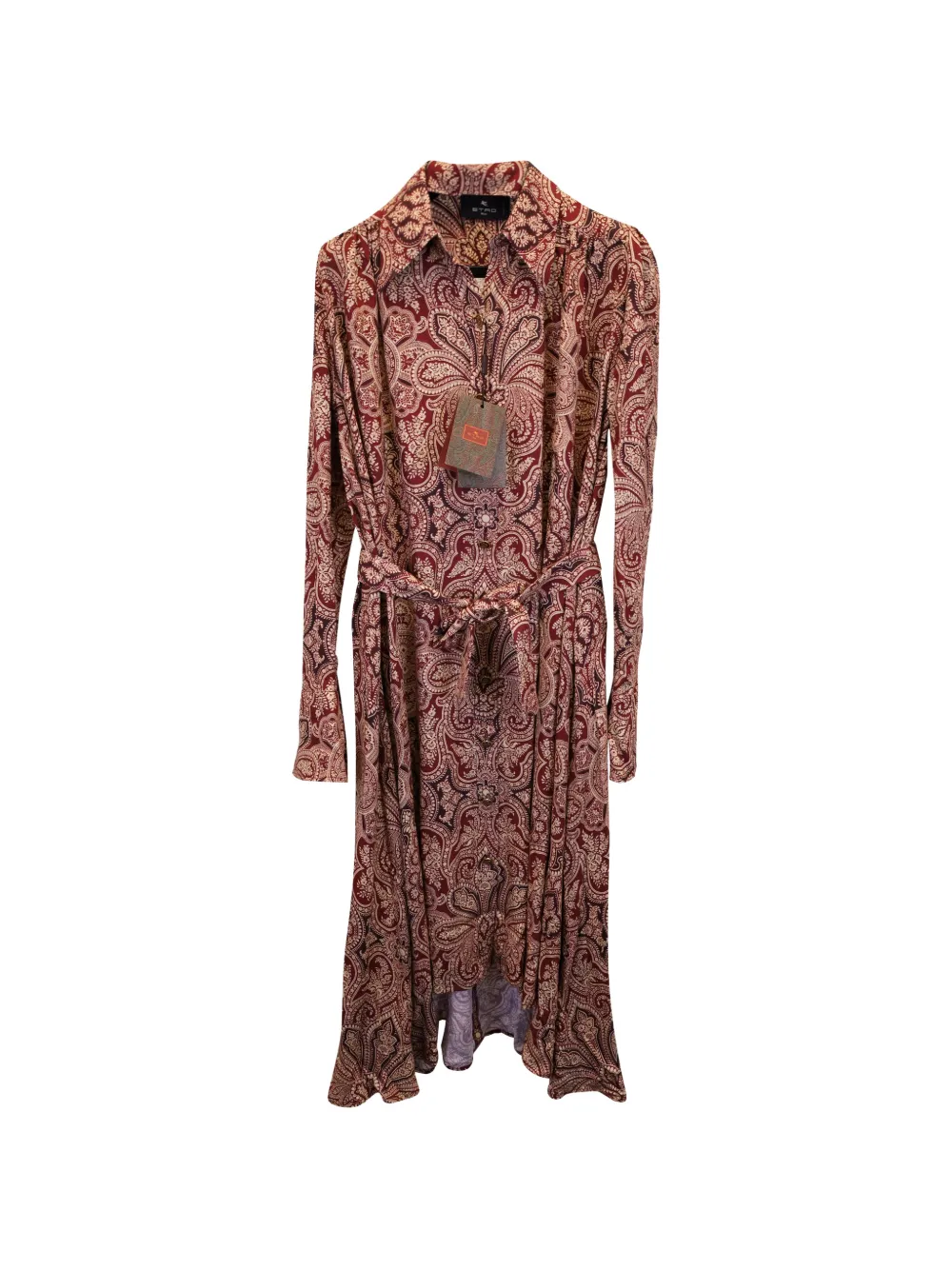 Etro Vintage paisley-pattern midi shirt dress - Red