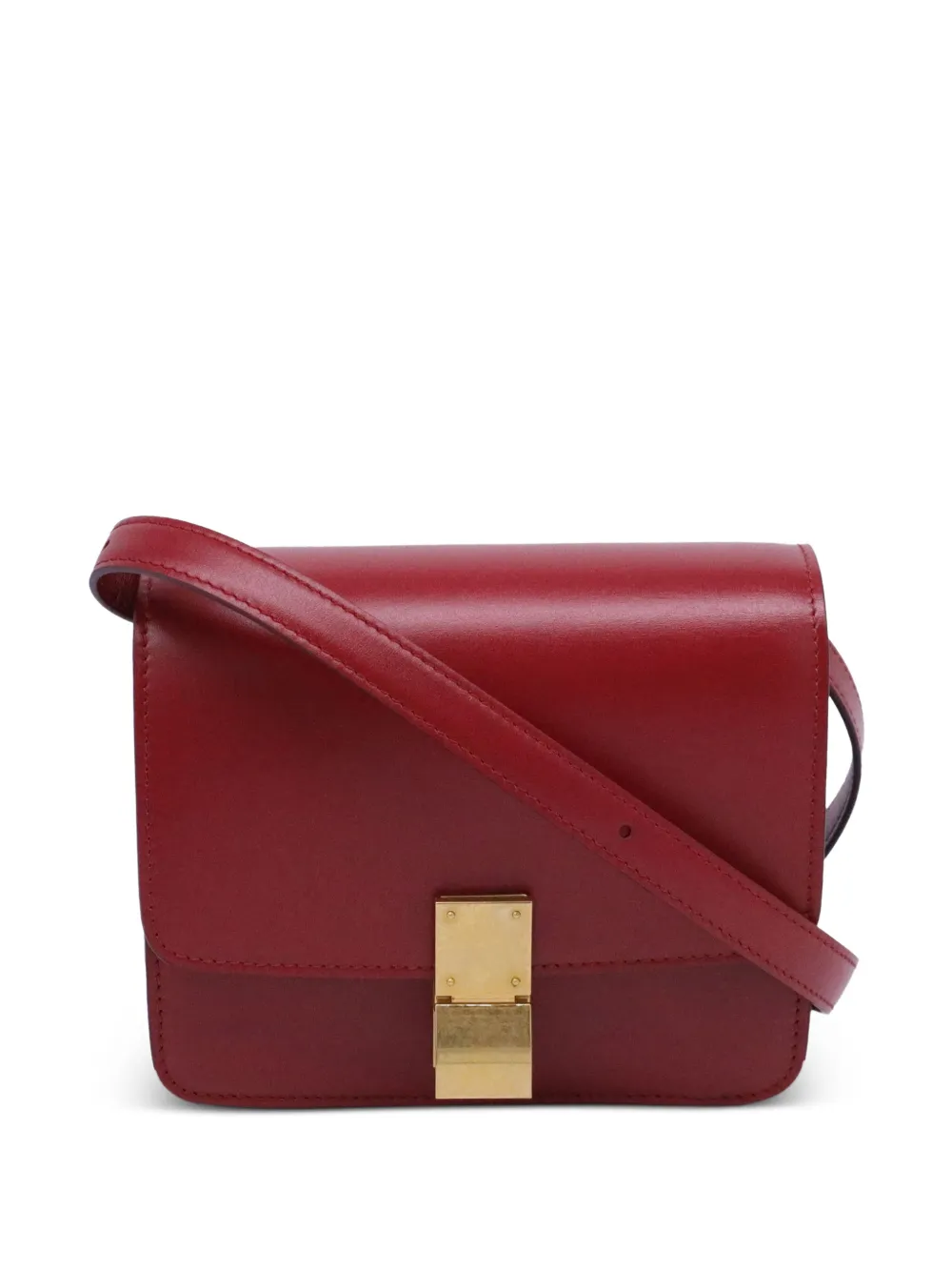 Celine Pre-Owned small Classic Box leather shoulder bag - Rosso
