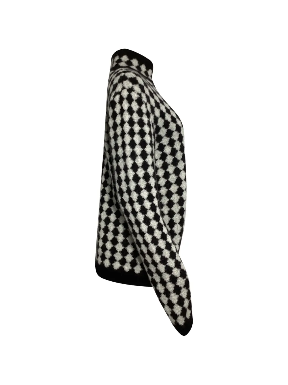 Saint Laurent Pre-Owned diamond-motif turtleneck sweater - Nero