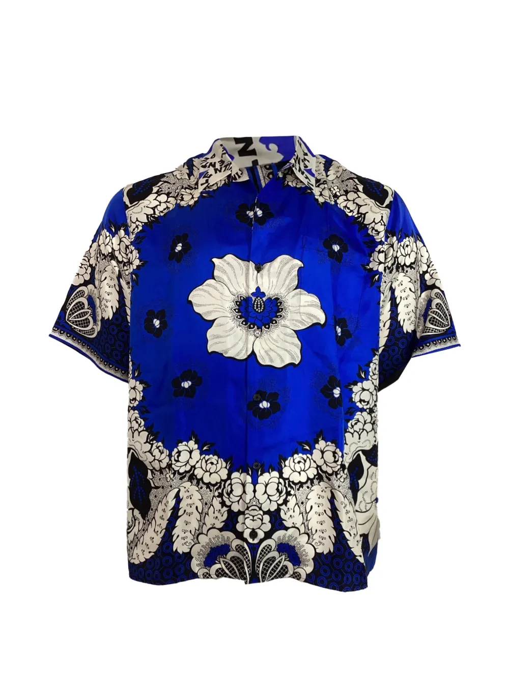 Valentino Garavani Pre-Owned graphic-print short-sleeve shirt - Blu