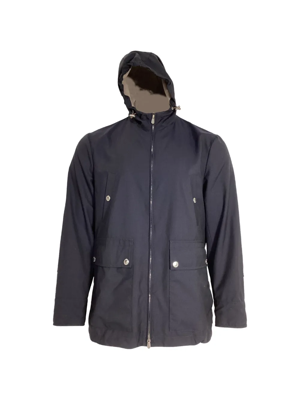 Brunello Cucinelli Vintage hooded zi-up parka jacket - Blu