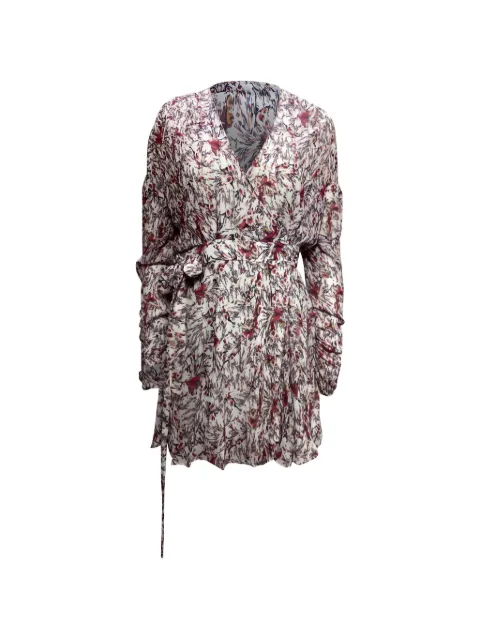 IRO floral-print wrap mini dress