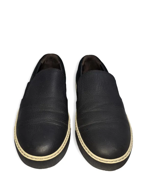 Lanvin Pre-Owned Leather slip-on Sneakers | Black | FARFETCH JO display picture 2