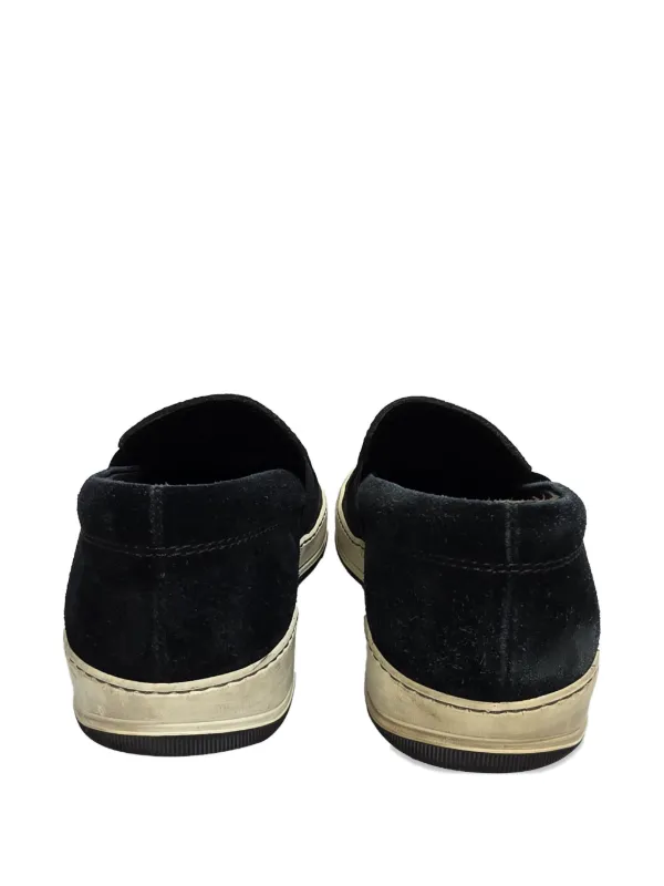 Lanvin Black Leather Espadrille Slip-On Mules Lanvin Pre-Owned Leather slip-on Sneakers | Black | FARFETCH JO main image 4