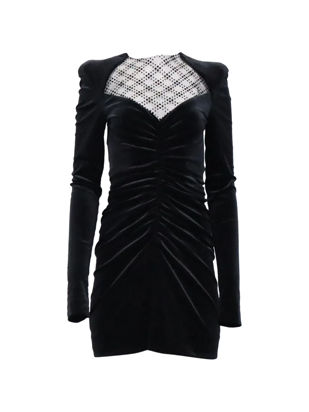 Philosophy Di Lorenzo Serafini long-sleeve mesh-detail dress - Nero