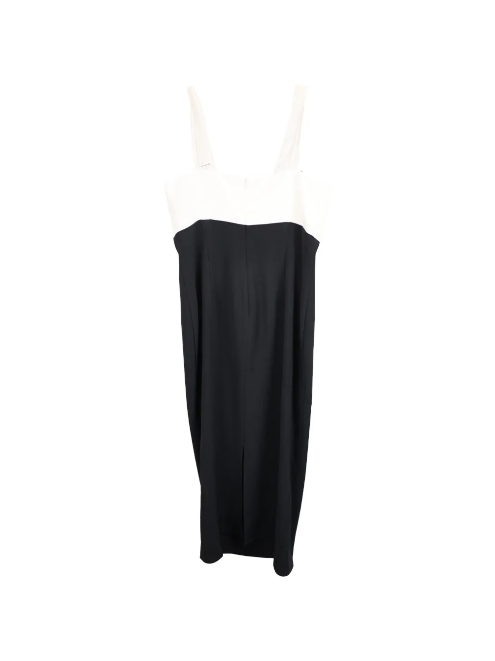 Self-Portrait bow-detail two-toned midi dress - Zwart