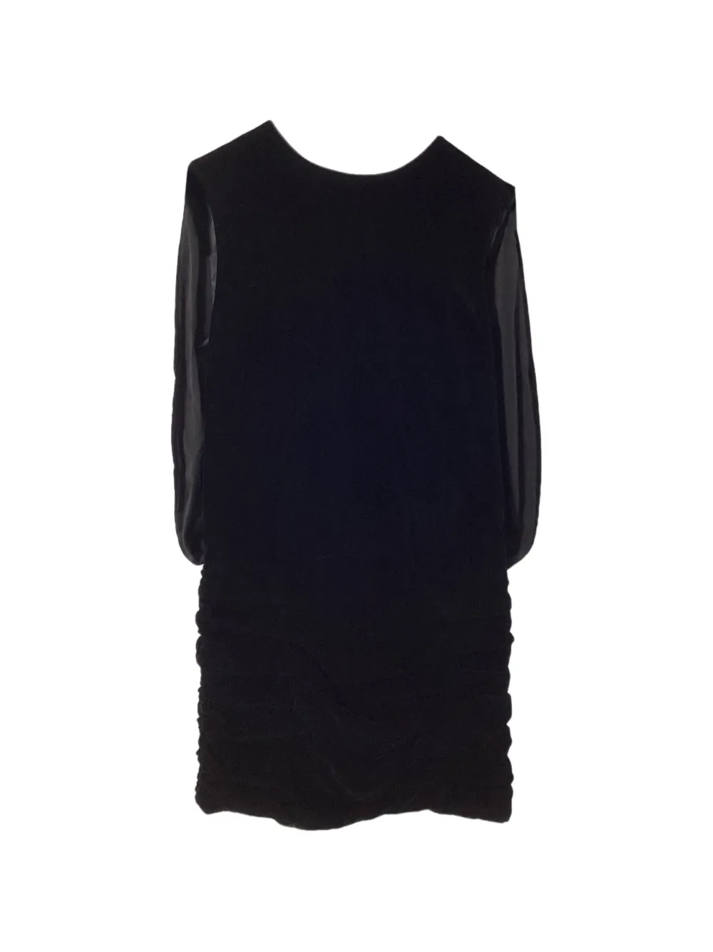 Saint Laurent Pre-Owned velvet draped mini dress - Nero