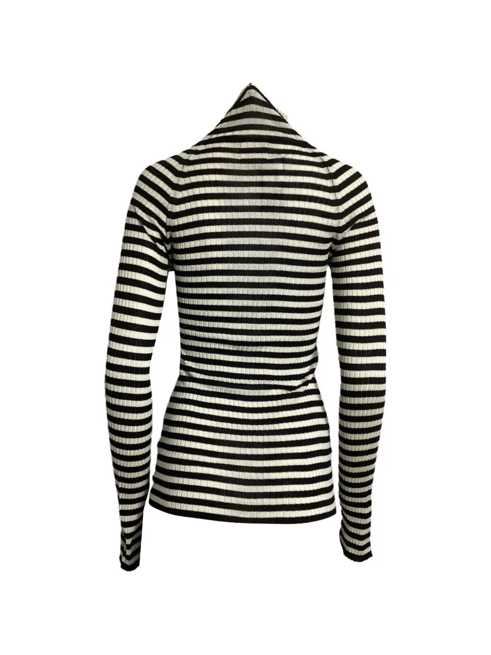  Khaite Pre-owned Striped Turtleneck Sweater - Black 