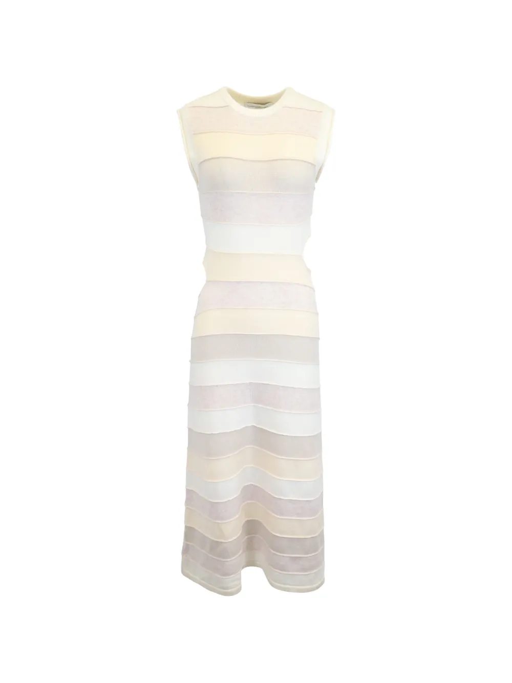 Christopher Esber striped cut-out dress - Toni neutri