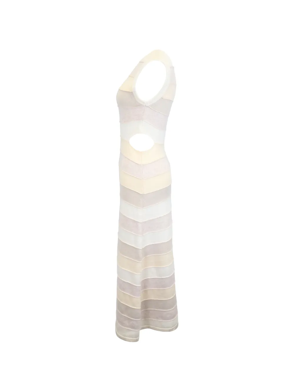  Christopher Esber Striped Cut-out Dress - Neutrals 