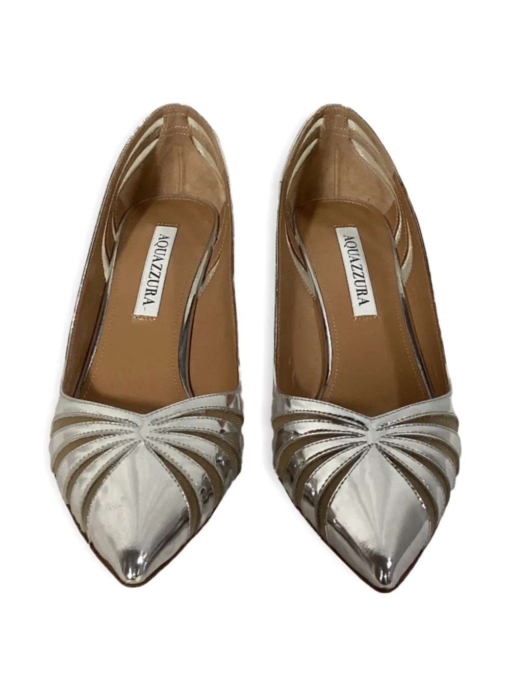 Aquazzura The Spy pointed pumps - Zilver