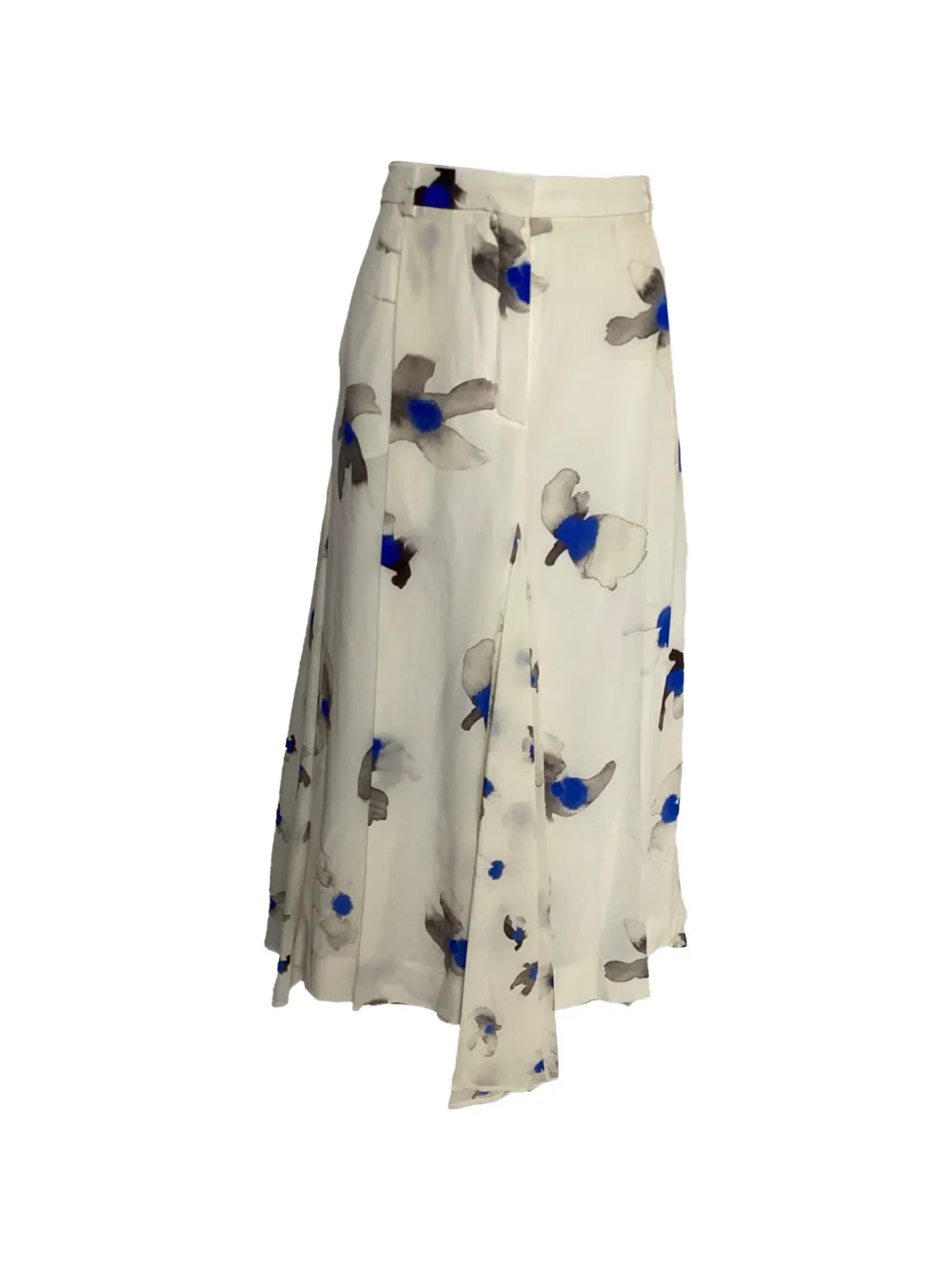 Nina Ricci Pre-Owned floral-print midi skirt - Toni neutri