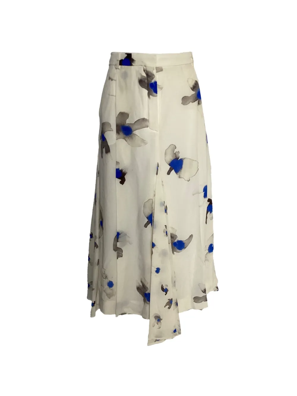 Nina Ricci Pre-Owned floral-print midi skirt - Toni neutri