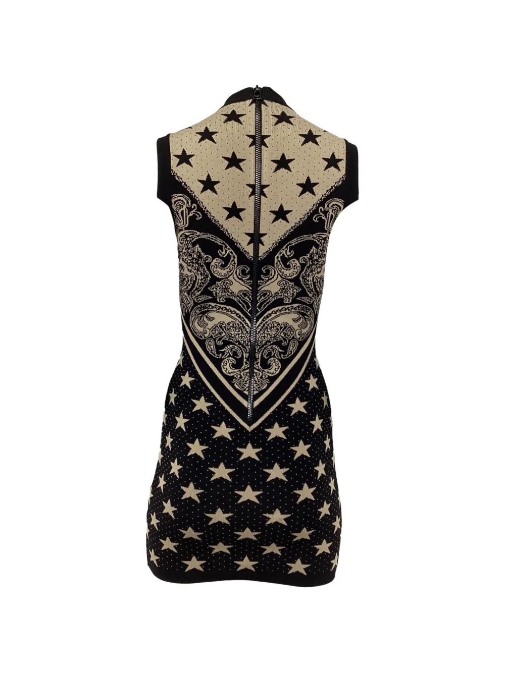 Balmain Pre-Owned mock-neck mini dress - Zwart