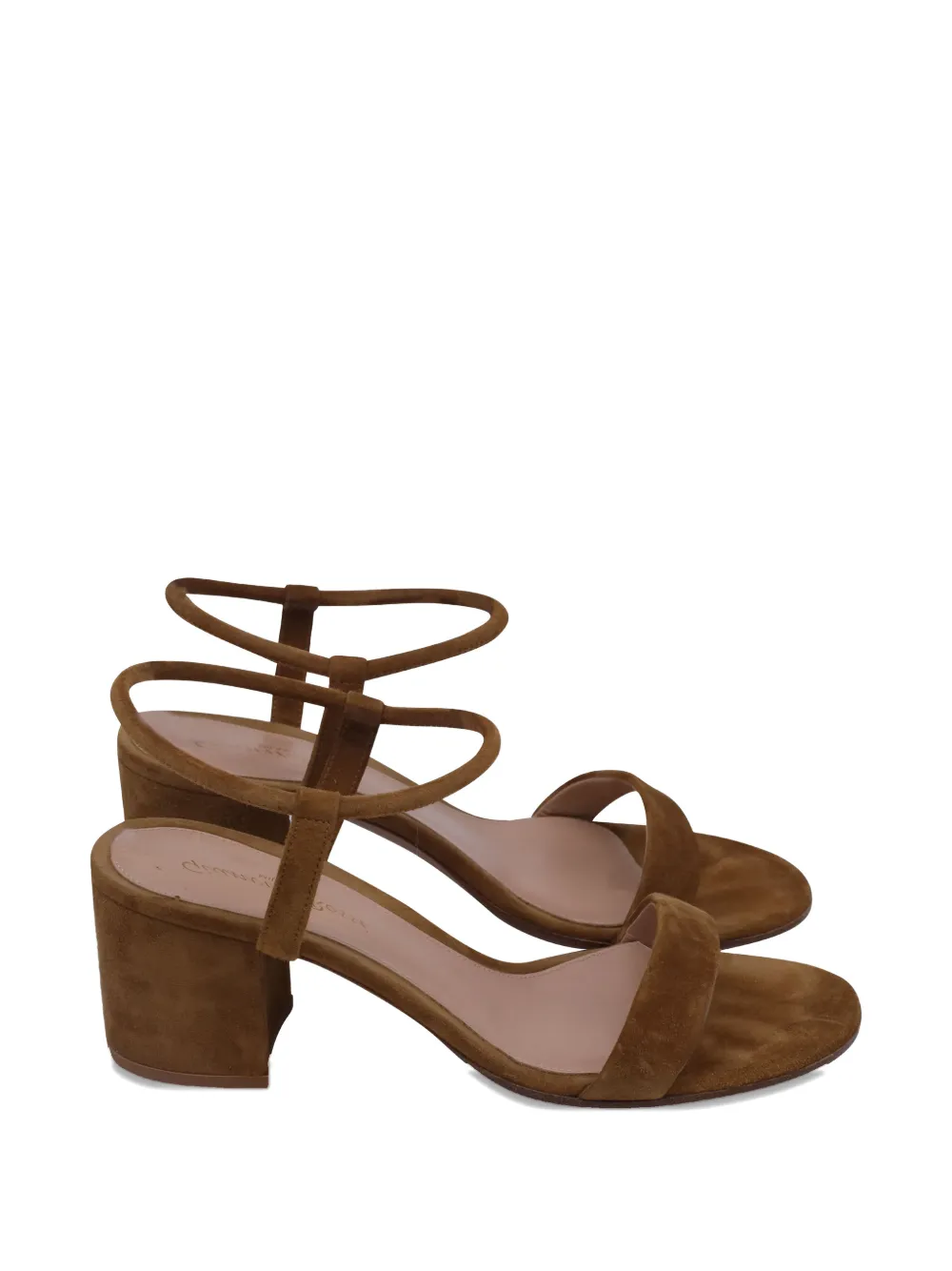 Gianvito Rossi block-heel ankle-strap sandals - Bruin