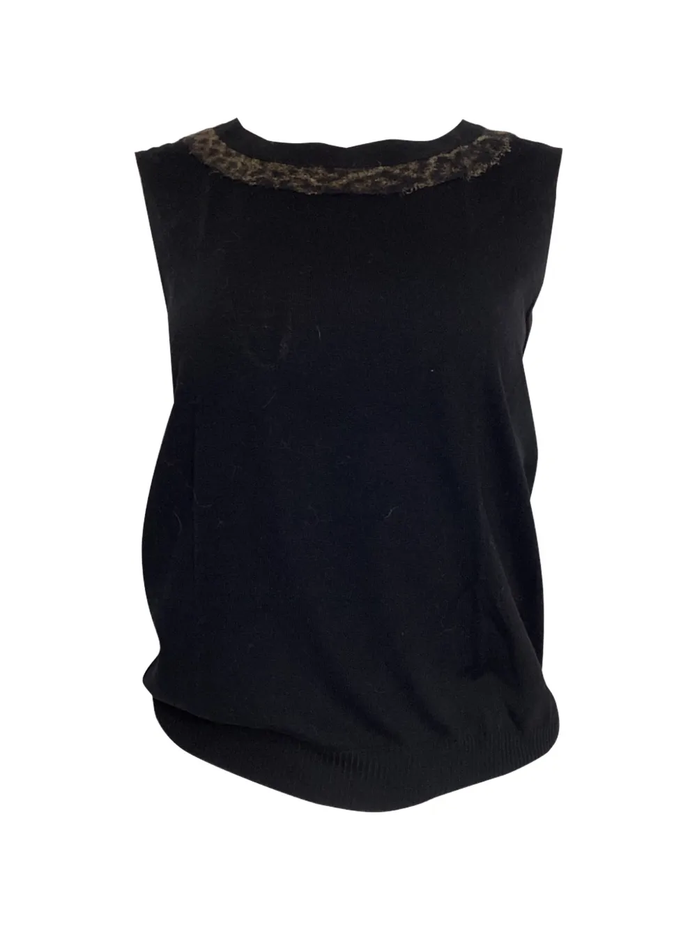 Saint Laurent Pre-Owned knitted tank top - Nero