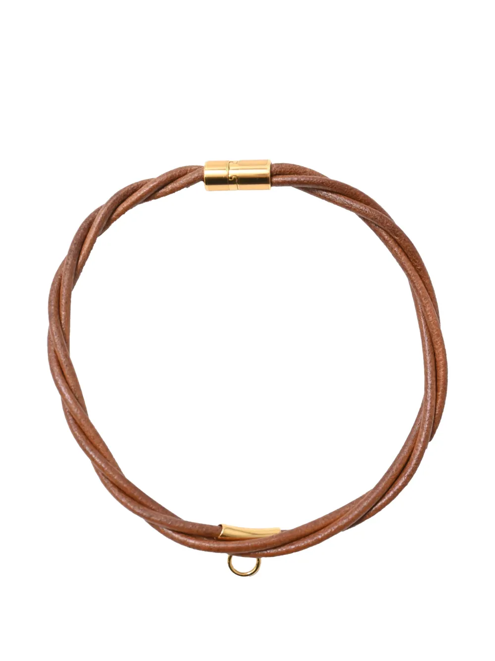 Hermès Pre-Owned leather choker necklace - Oro