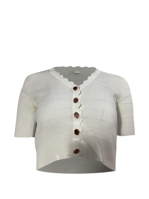 SANDRO short-sleeved cropped cardigan