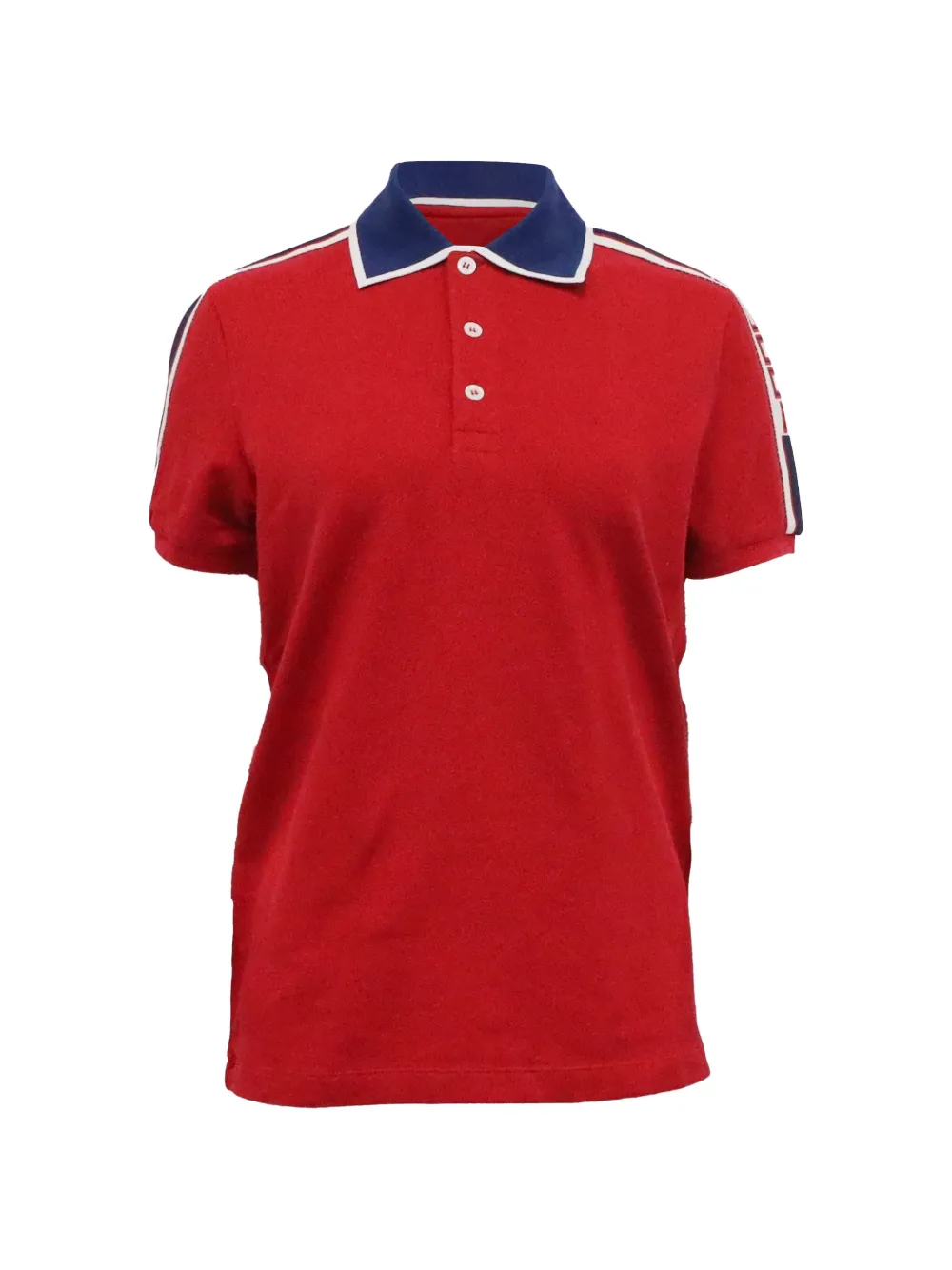 Gucci Pre-Owned side-stripe polo top - Rosso