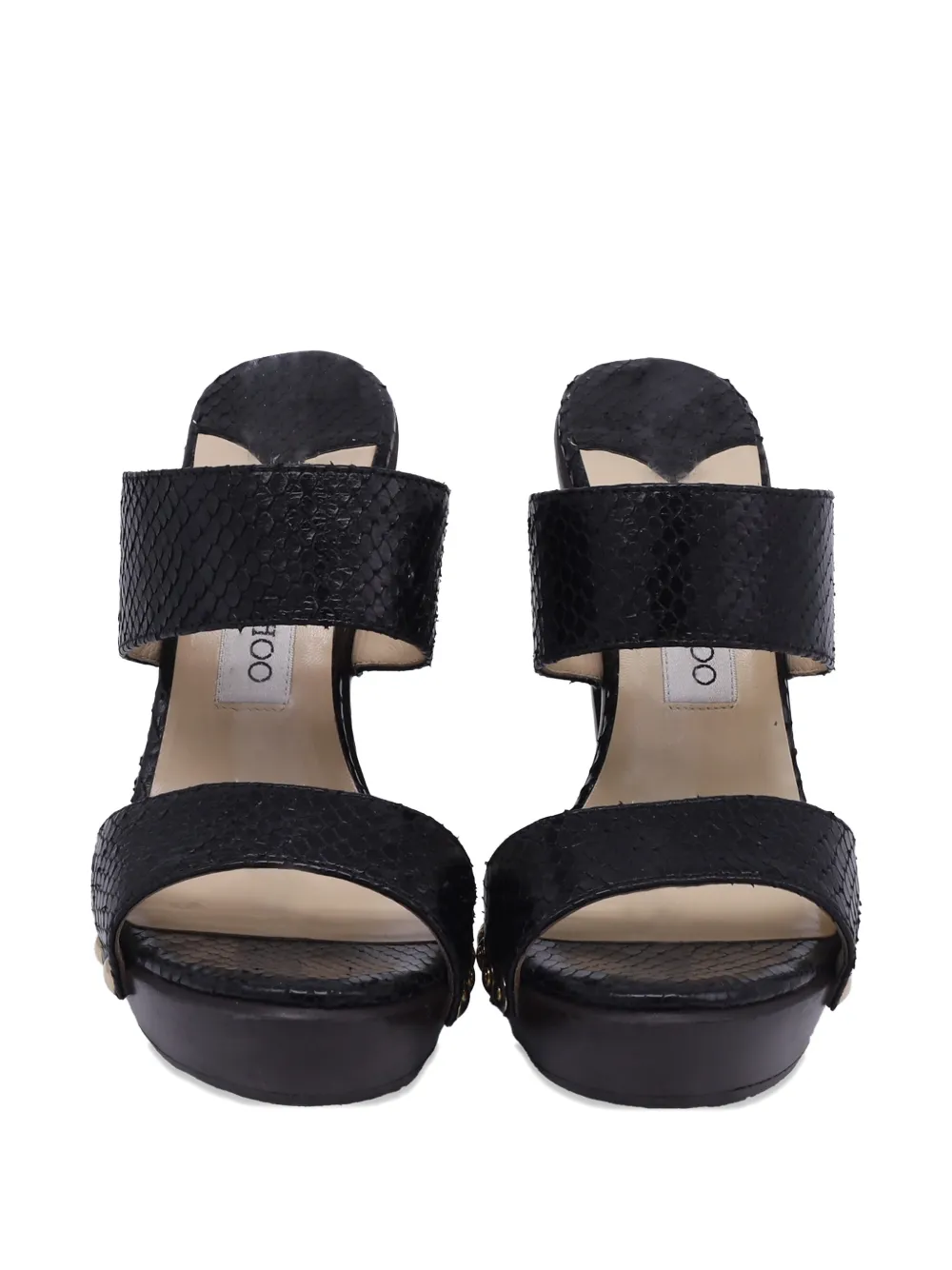 Jimmy Choo Pre-Owned platform sandals - Zwart