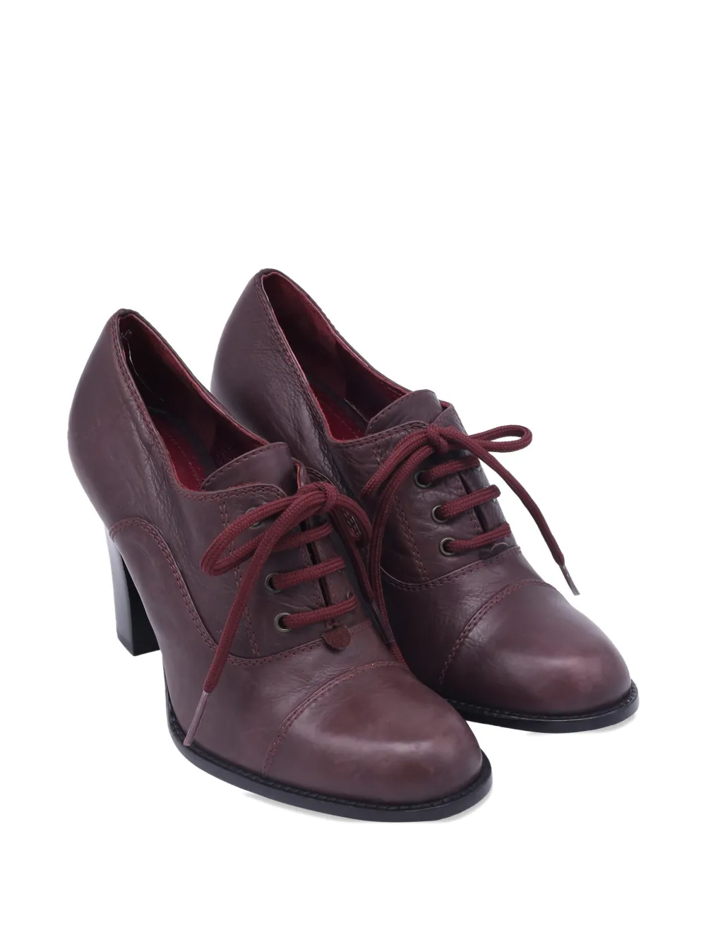 Marc Jacobs Vintage lace-up block-heel boots - Rood