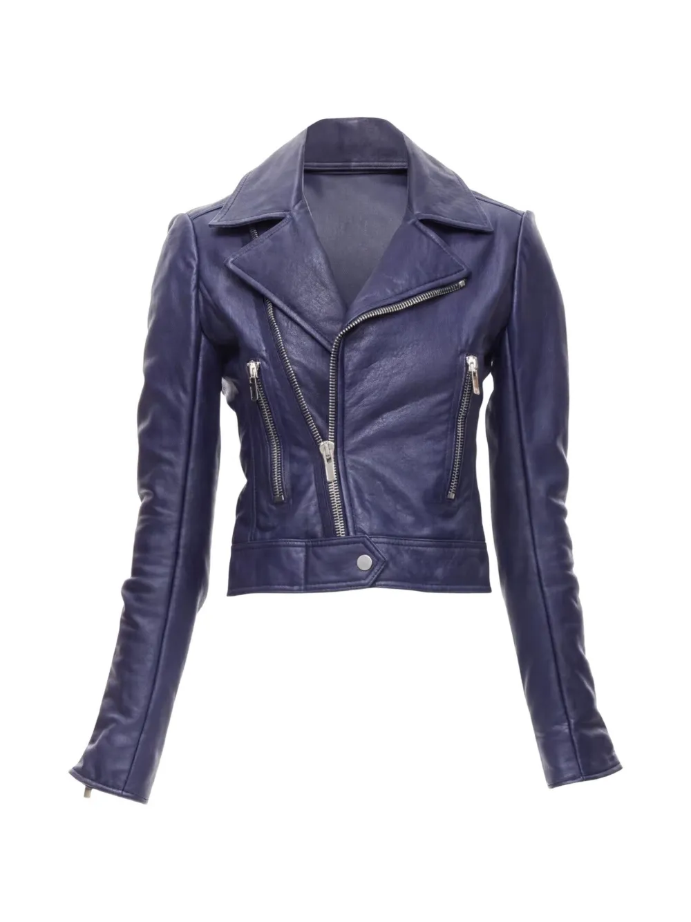 Balenciaga Pre-Owned 2014 Bikerjacke aus Leder - Blau