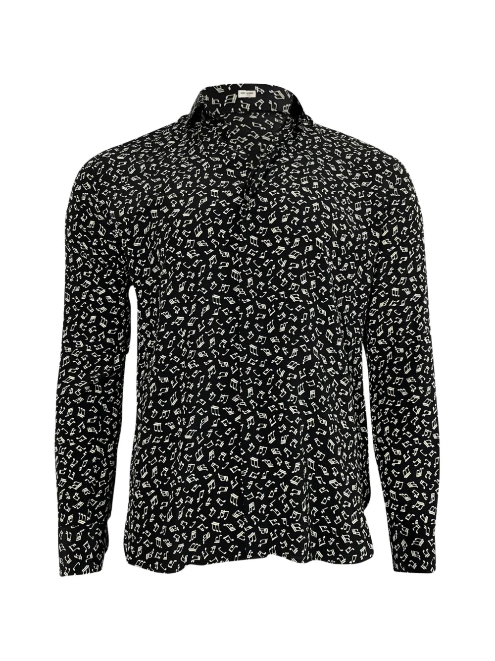 Saint Laurent Pre-Owned printed long-sleeve shirt - Nero