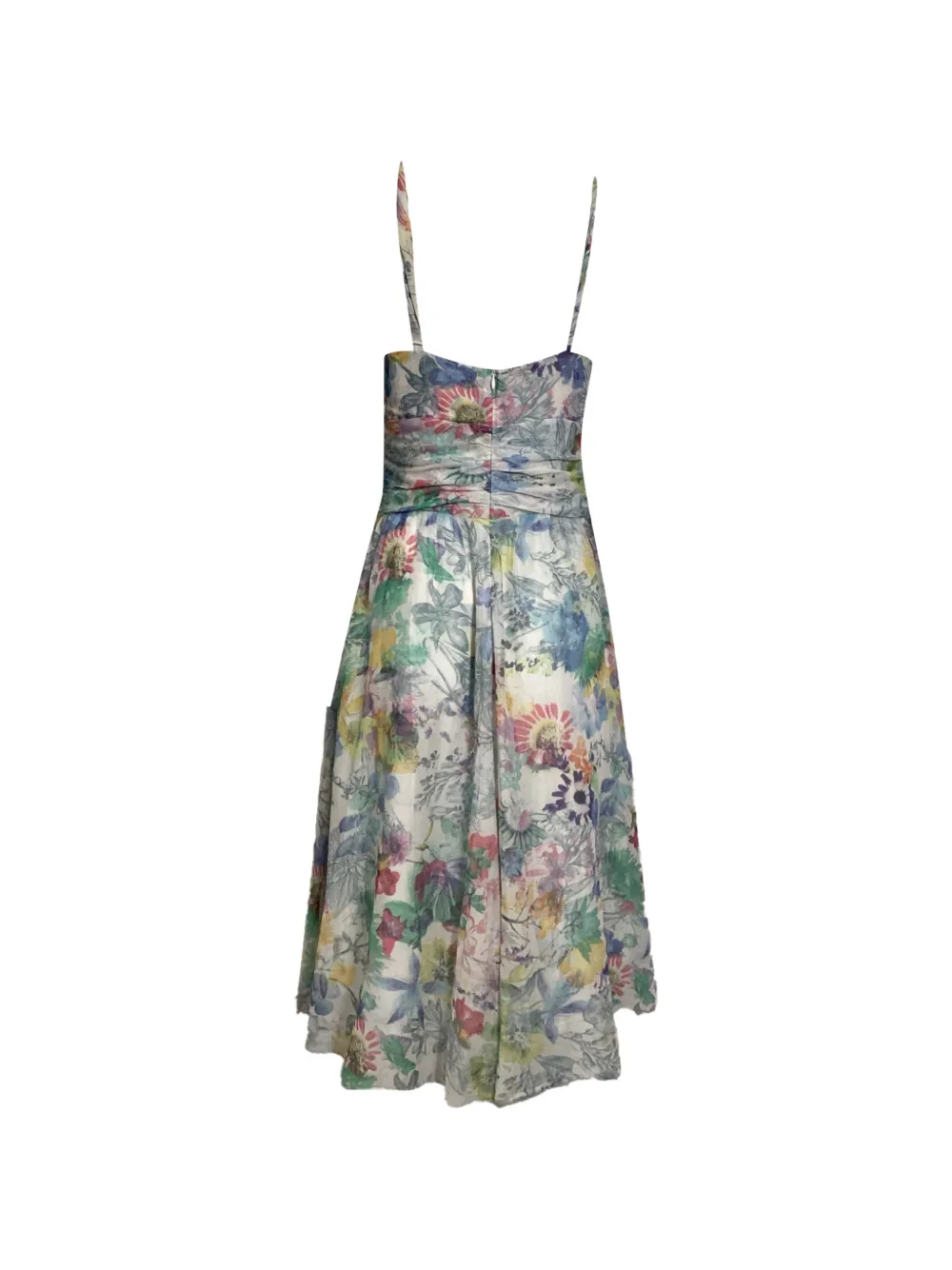 BOSS floral-print surplice dress - Beige